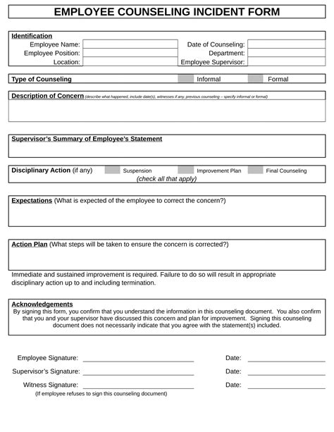 Usmc Counseling Sheet Template Ewriting