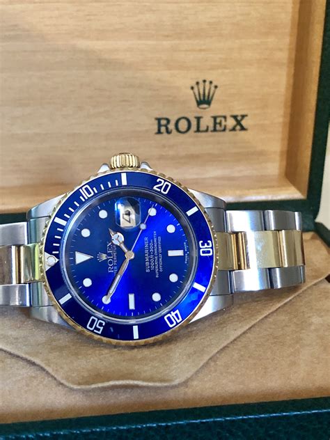 Find us, time galaxy malaysia. Rolex 16613 Submariner Bi Metal 18K Gold and Steel men's ...