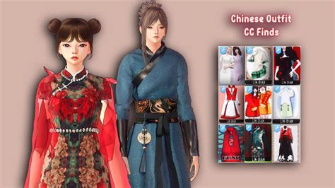 The Sims 4 Chinese Outfit Cc Finds Youtube