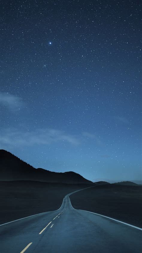 1080x1920 Lonely Road At Night Iphone 7 6s 6 Plus And Pixel Xl One