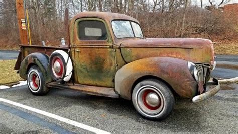 weathered prewar find 1940 ford pickup barn finds