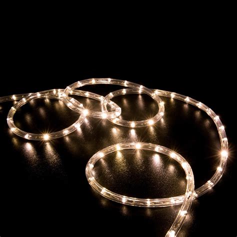 100 Warm White Led Rope Light Home Outdoor Christmas