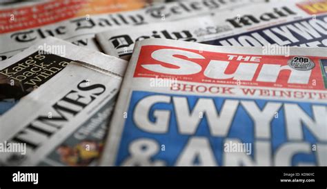 A Collection Of British Newspapers Stock Photo Alamy