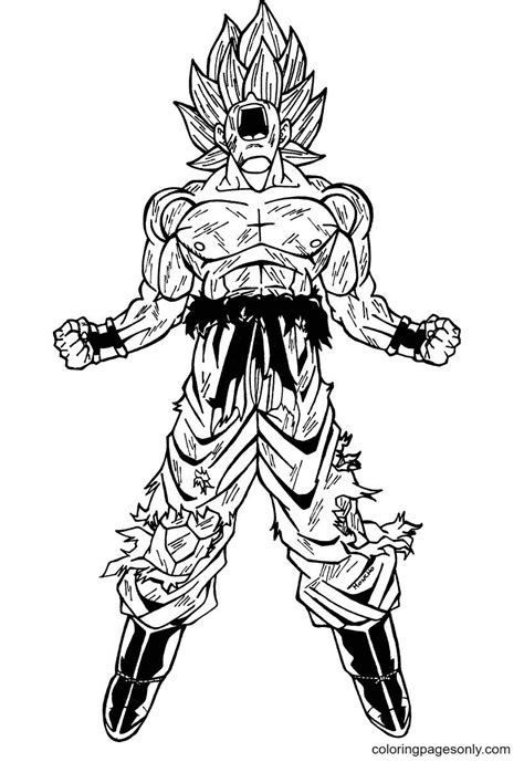 Las Mejores 105 Dibujos De Goku Sin Color Jorgeleonmx