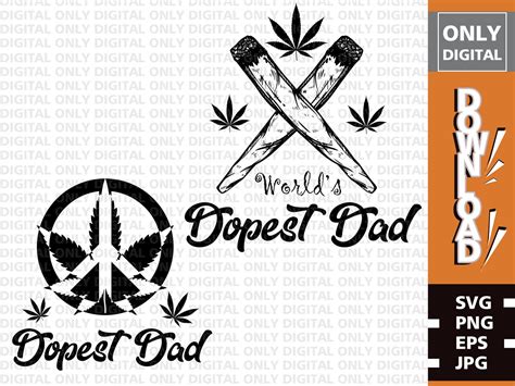 Dopest Dad Svg Pngeps Printable Dopest Dad Svg Weed Etsy Uk