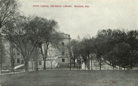 Upper Campus Historical Library Postcard Wisconsin Historical Society