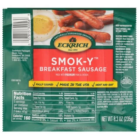 Eckrich Smok Y Original Breakfast Sausage 83 Oz Frys Food Stores