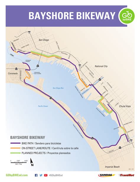 29 San Diego Bike Path Map Maps Database Source