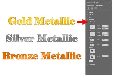PowerPoint Metallic Text | The PowerPoint Blog