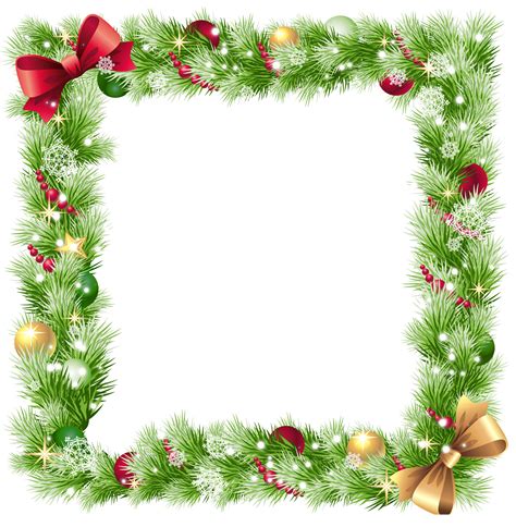 Christmas Png Frame With Ornaments And Snowflakes Karácsony Képkeret