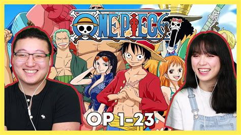 One Piece Openings 1 23 Couples Blind Reaction Youtube