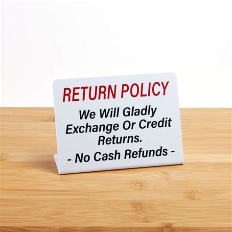 Refund Policy Signs In Store Credit Only Plastic Counter Etsy In 2022