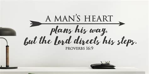 proverbs 16 9 a mans heart plans his way wall decal a great impression