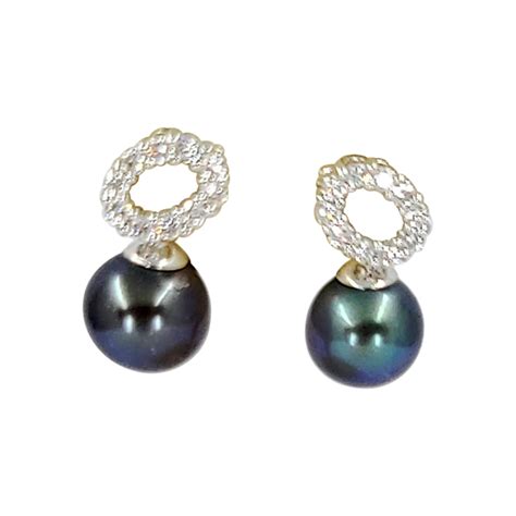 Persian Turquoise Cultured Pearl Earrings Vintage 18 Karat Gold Drops