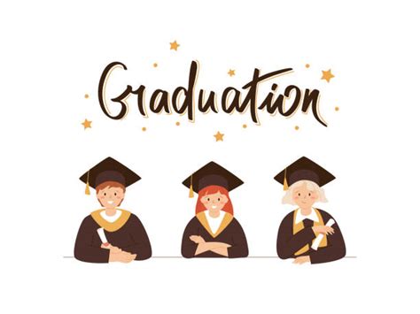 Graduation Cap And Gown Drawing Illustrations Royalty Free Vector