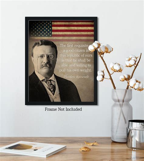 Theodore Roosevelt Quote Unframed 11x14 Wall Art Print Etsy