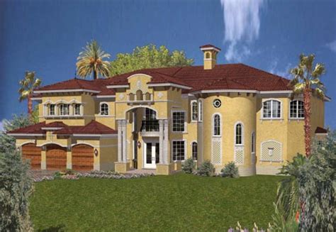 Italian House Plan 6 Bedrooms 6 Bath 7100 Sq Ft Plan 37 195