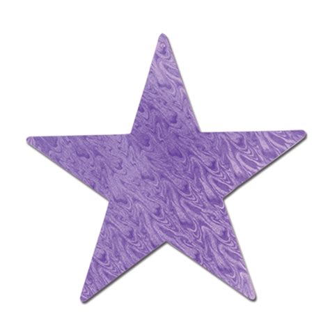 Beistle Club Pack Of 24 Princess Themed Purple Embossed Foil Star