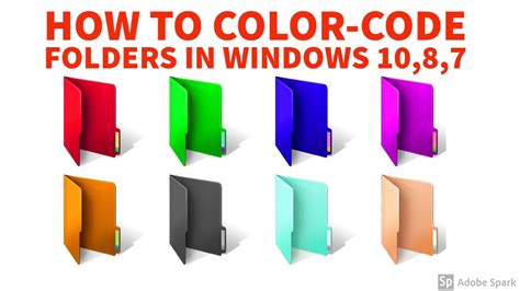 How To Color Code Folders In Windows 1087 Youtube