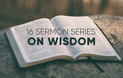 16 Sermon Series On Wisdom Church Sermon Series Ideas