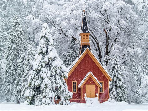 Yosemite Chapel In The Snow Photograph By Bill Gallagher Fine Art America
