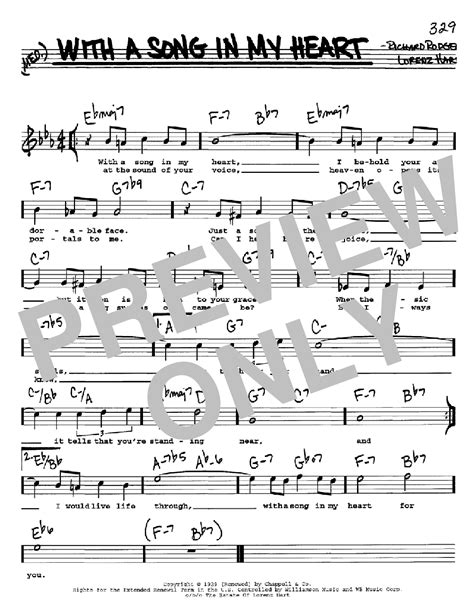 With A Song In My Heart Sheet Music