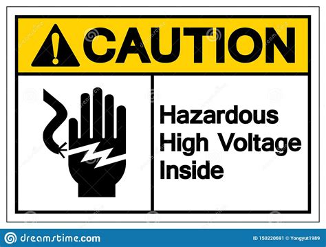 Caution Hazardous High Voltage Inside Symbol Sign Vector Illustration
