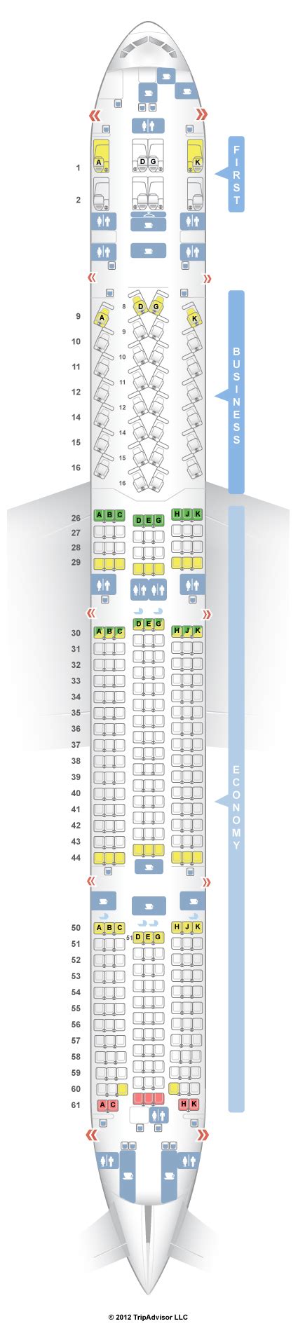 45 Seat Map Turkish Airlines Boeing 777 300er