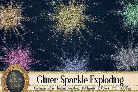 16 Glowing Glitter Explode Glitter Confetti Gold Dust Png 137000