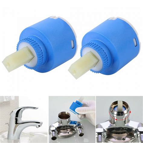 2pcs 40mm Shower Levers Tap Mixer Ceramic Cartridge Bath Basins Repair
