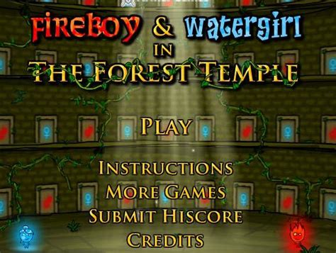 Use the arrow keys to move fireboy and the wad keys move watergirl. play the game fireboy and watergirl in the forest temple ...