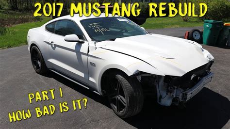 Rebuilding A Wrecked 2017 Mustang Gt Part 1 Youtube