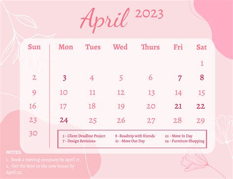 April 2023 Templates Design Free Download