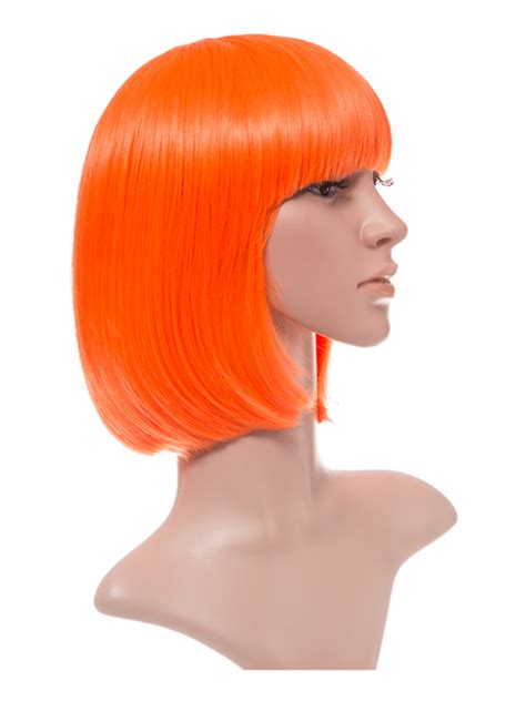 Orange Bob Party Wig Koko Couture