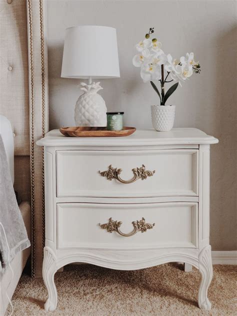 The bed should be the focal point of your bedroom, and your headboard needs to be the star. DIY makeover on an antique French Provincial nightst ...