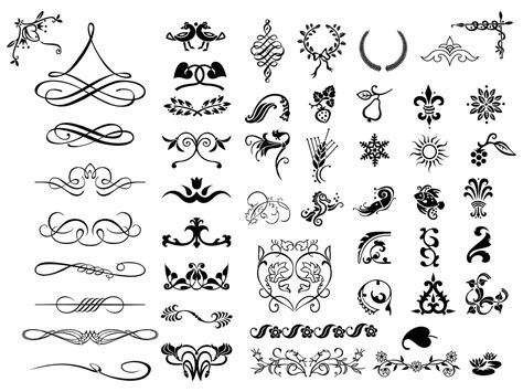 Ornaments And Flourishes 226361 Vector Art At Vecteezy