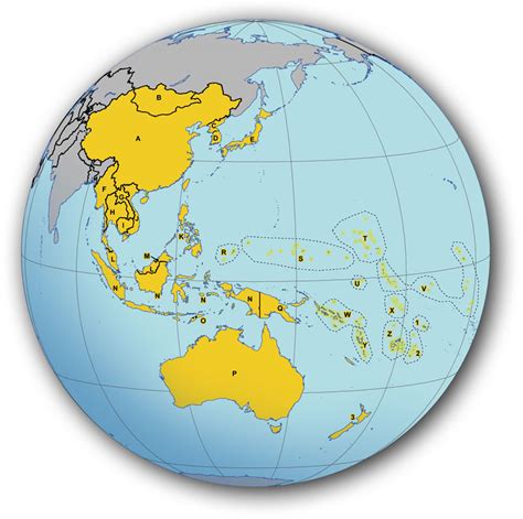 Larger Image Of East Asia And Pacific Map