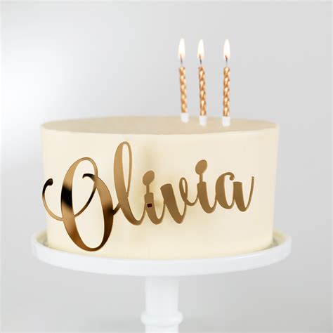 Personalised Acrylic Cake Charm By Twenty Seven Birthday Cake Toppers