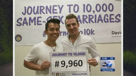 same sex couple from edgewater becomes 10 000th to get cook county marriage license abc7 chicago