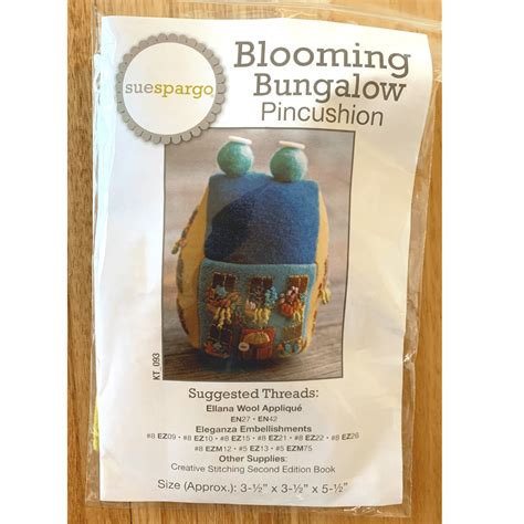Blooming Bungalow Pincushion Kit By Sue Spargo