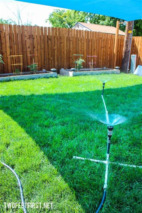 DIY Above Ground Sprinkler System TwoFeetFirst