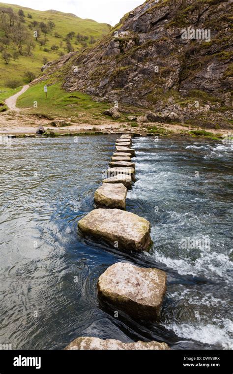 Stepping Stones Over The River Dove Dove Dale Peak District