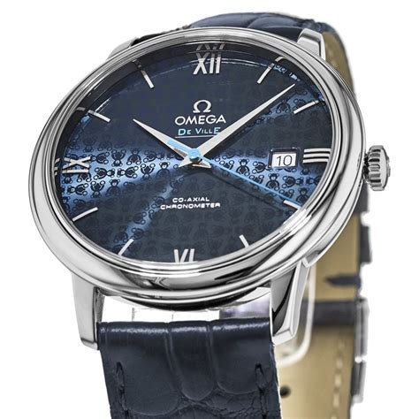 Omega De Ville Prestige Co Axial 39 5mm Blue Dial Leather Strap Orbis Men S Watch 424 13 40 20