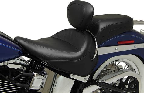 Mustang Wide Motorcycle Solo Seat And Backrest 05 17 Harley Softail
