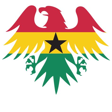 Ghana Flag Heraldic Eagle Openclipart