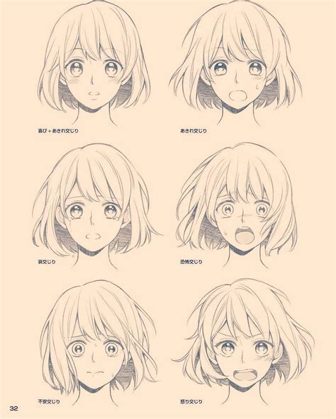Expressões Faciais De Mangá Anime Drawings Sketches Manga Drawing