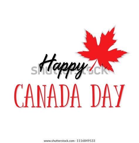 Happy Canada Day Poster Canadian Flag Stock Vector Royalty Free