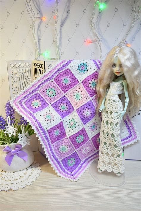 Doll Blanket Handmade Crochet For Dolls Monster High Knit Etsy
