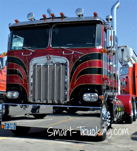 Old School Restored Kenworth Cabover Truck Red Black Dually Trucks