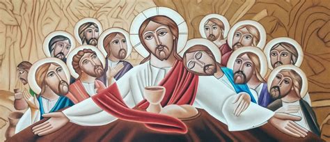 Imagen Católica Cristo Jesus Apostoles Ultima Cena Eucaristia Cathopic Jesus Y Sus